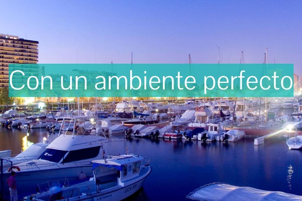 Coqueto Apartamento De Playa Con Piscina Y Terraza Valencia Luaran gambar
